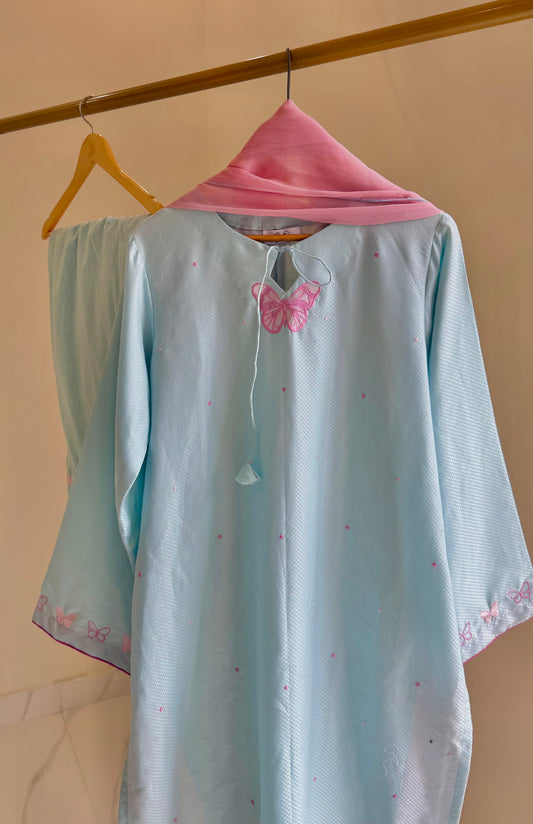 Titli - Sky | 3 pc embroidered
