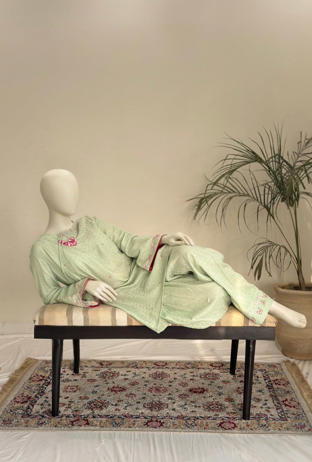 Titli - Matcha Green | Embroidered 2 Pc