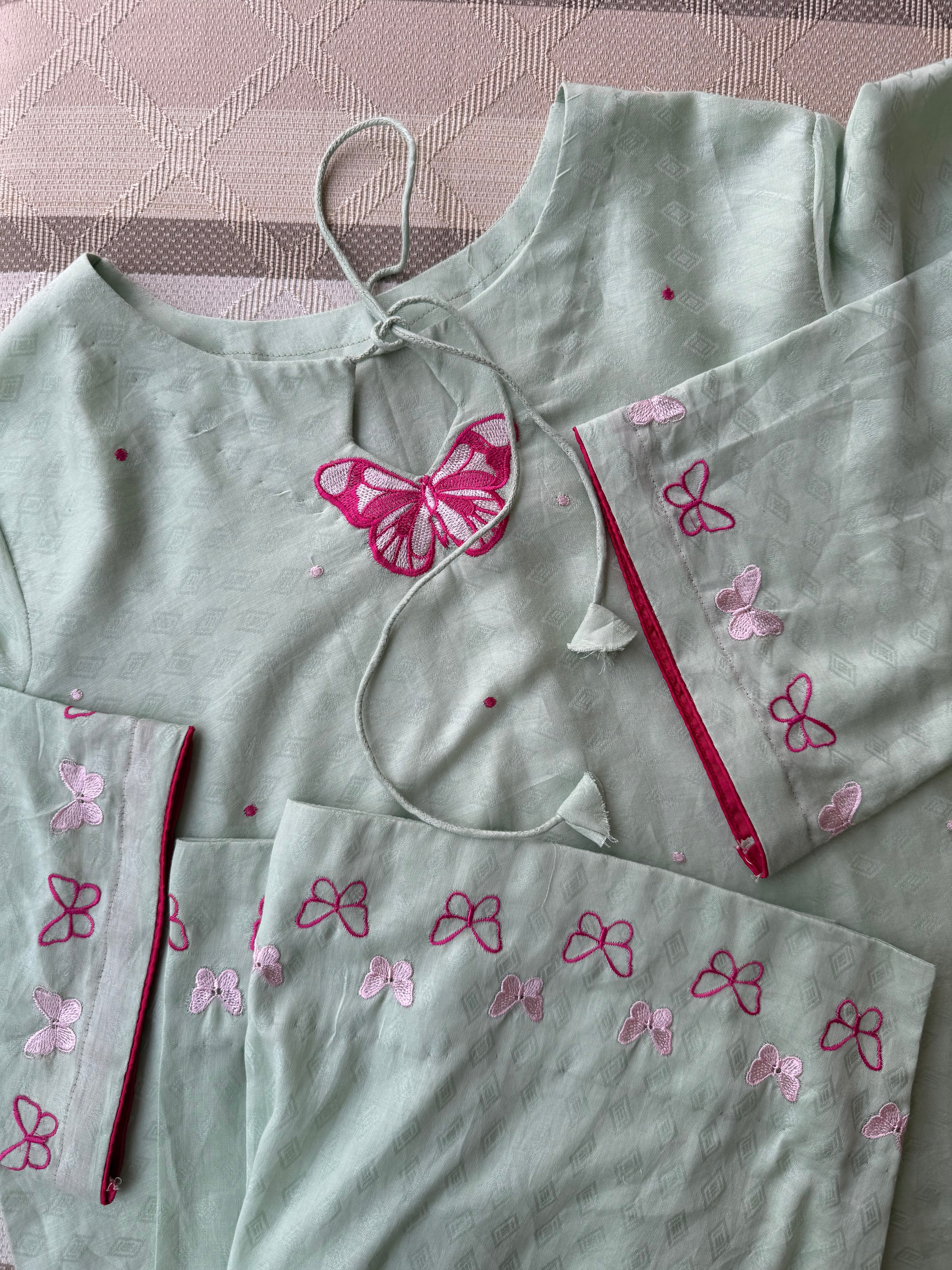 Titli - Matcha Green | Embroidered 2 Pc